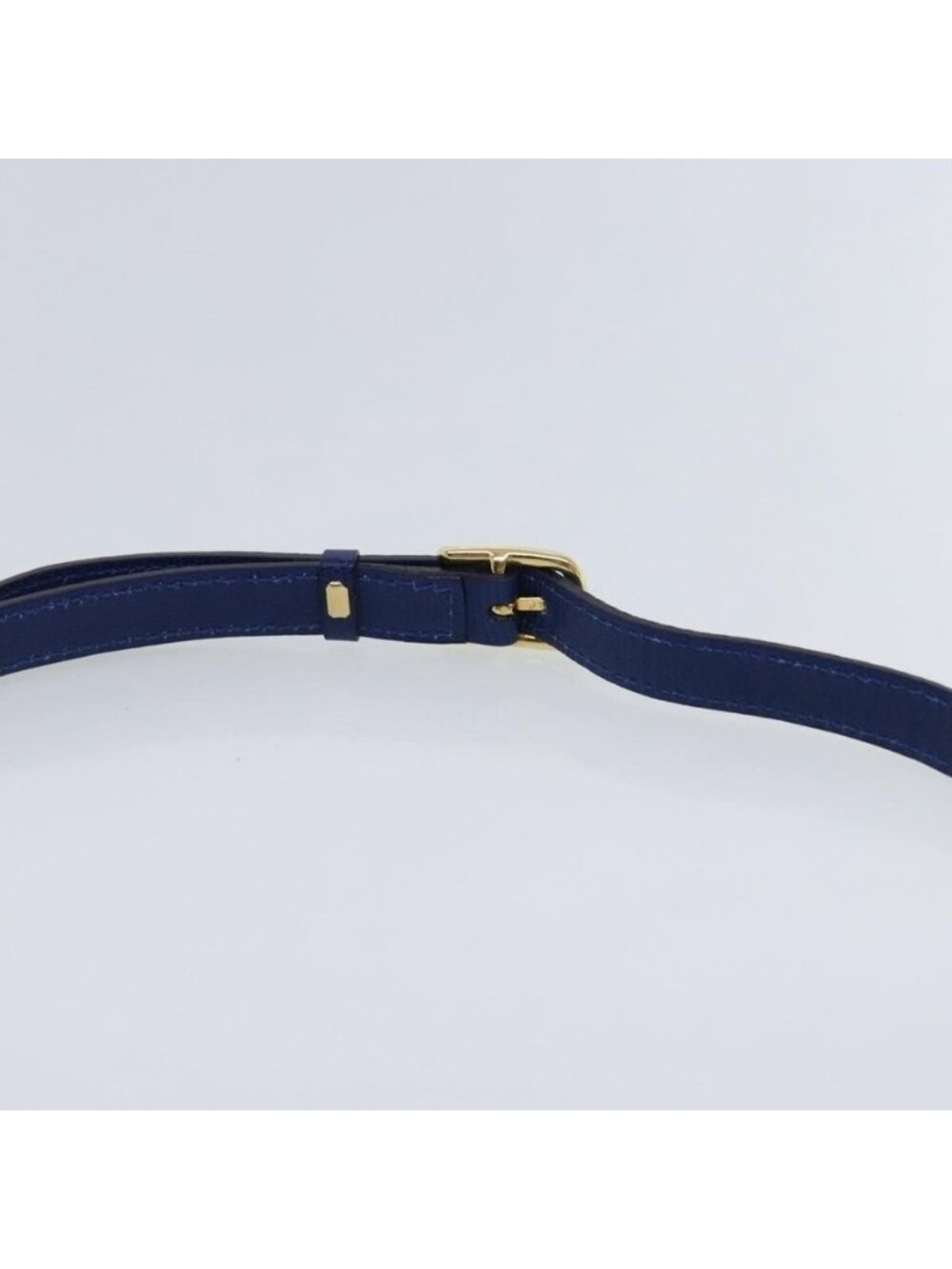Authentic CELINE Shoulder Bag Leather Blue Gold - Picture 15 of 16